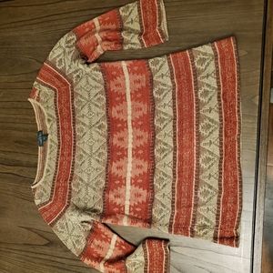 Lauren Ralph lauren western print 100% linen shirt